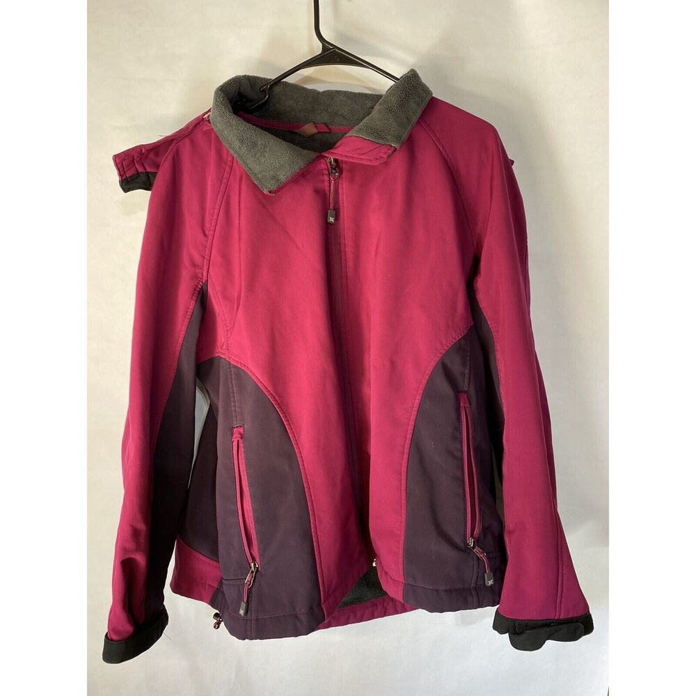 WMS Xersion Performancewear SZ XL Magenta/Pink Full Zip Soft Shell Hooded Jacket - Picture 2 of 12